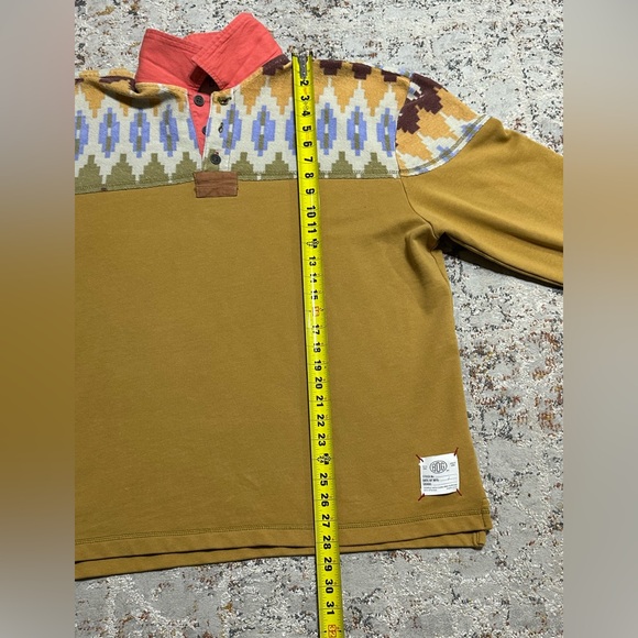 BDG Heavyweight Craft Pattern Rugby Sweatshirt Size Medium 100% cotton - Picture 5 of 10